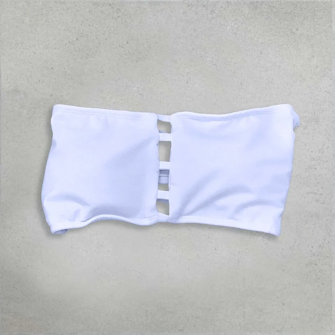 White Strappy Bandeau Top