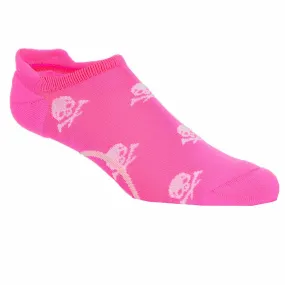 Women's G/FORE Knockout Pink Skull & T's No Show Sock