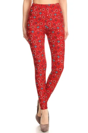 Women's Regular Anchor Compass Pattern Leggings